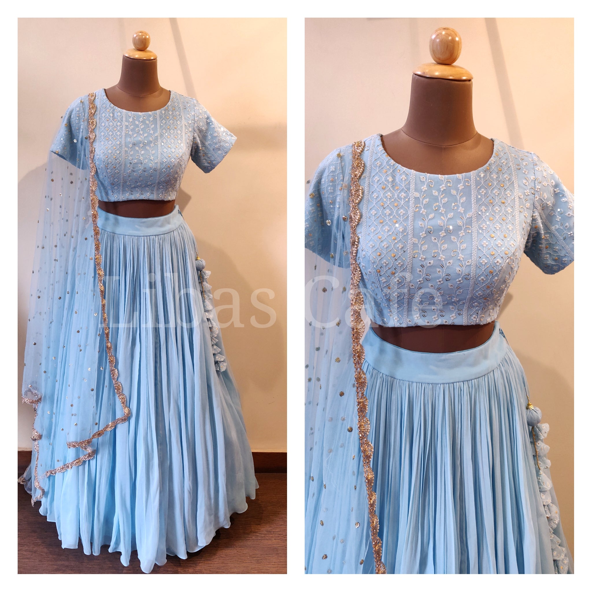 Ice Blue Lehenga